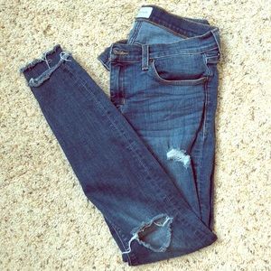 Hudson Distressed Skinny Jeans